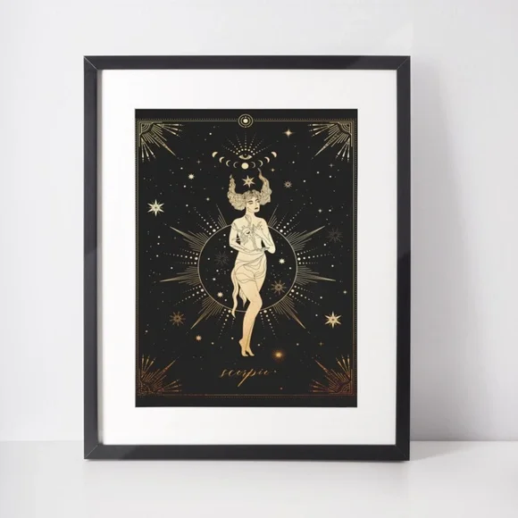 Scorpio Wall Art Celestial Zodiac Print Poster Unframed - Picture 6 of 15